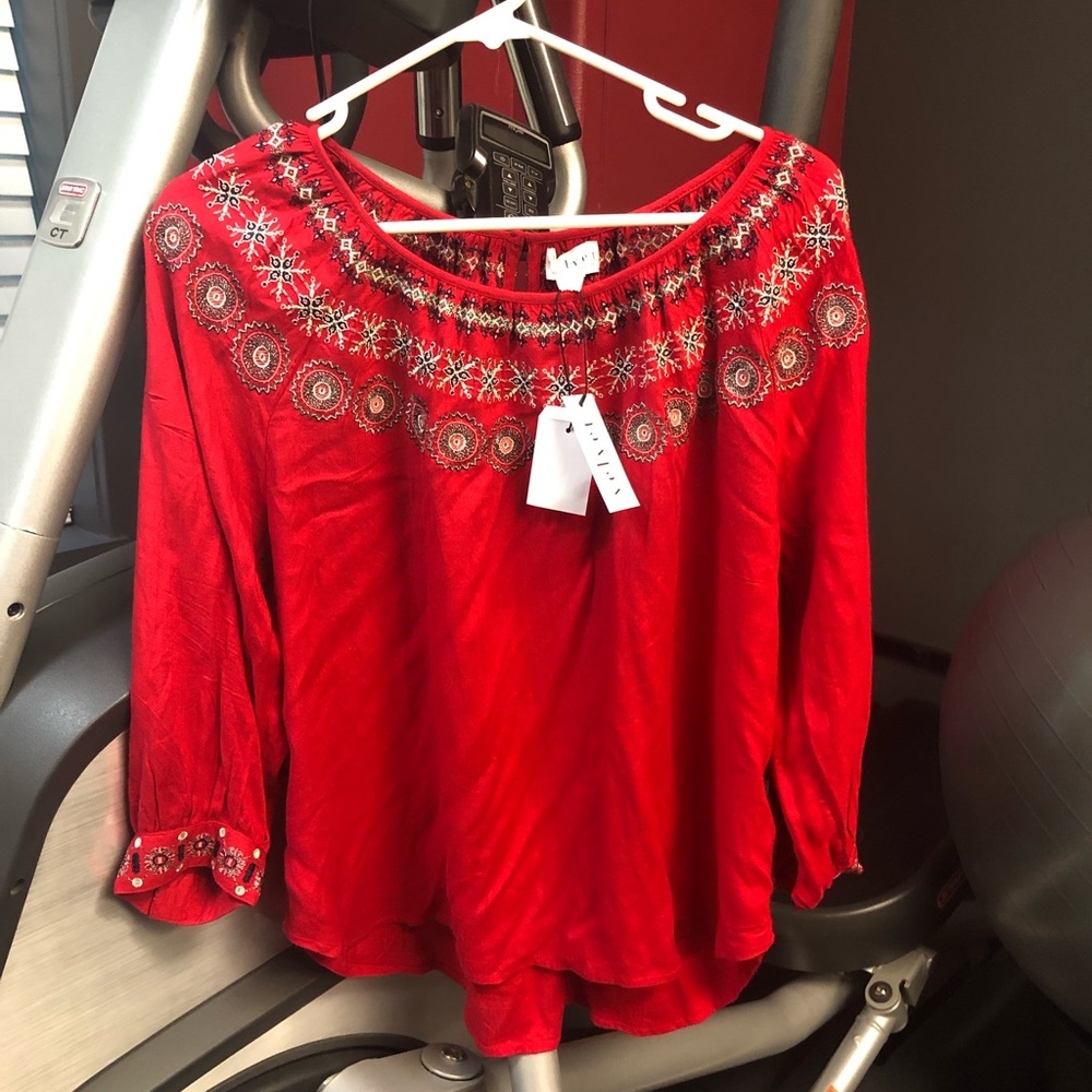 Red blouse